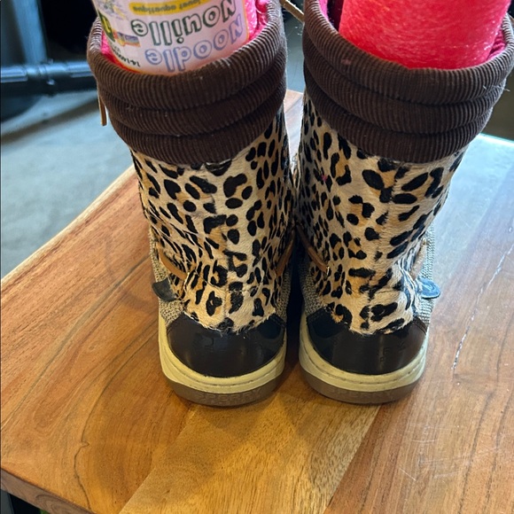 Sperry Tan and Brown Leopard Lace-Up Boots - Picture 6 of 9